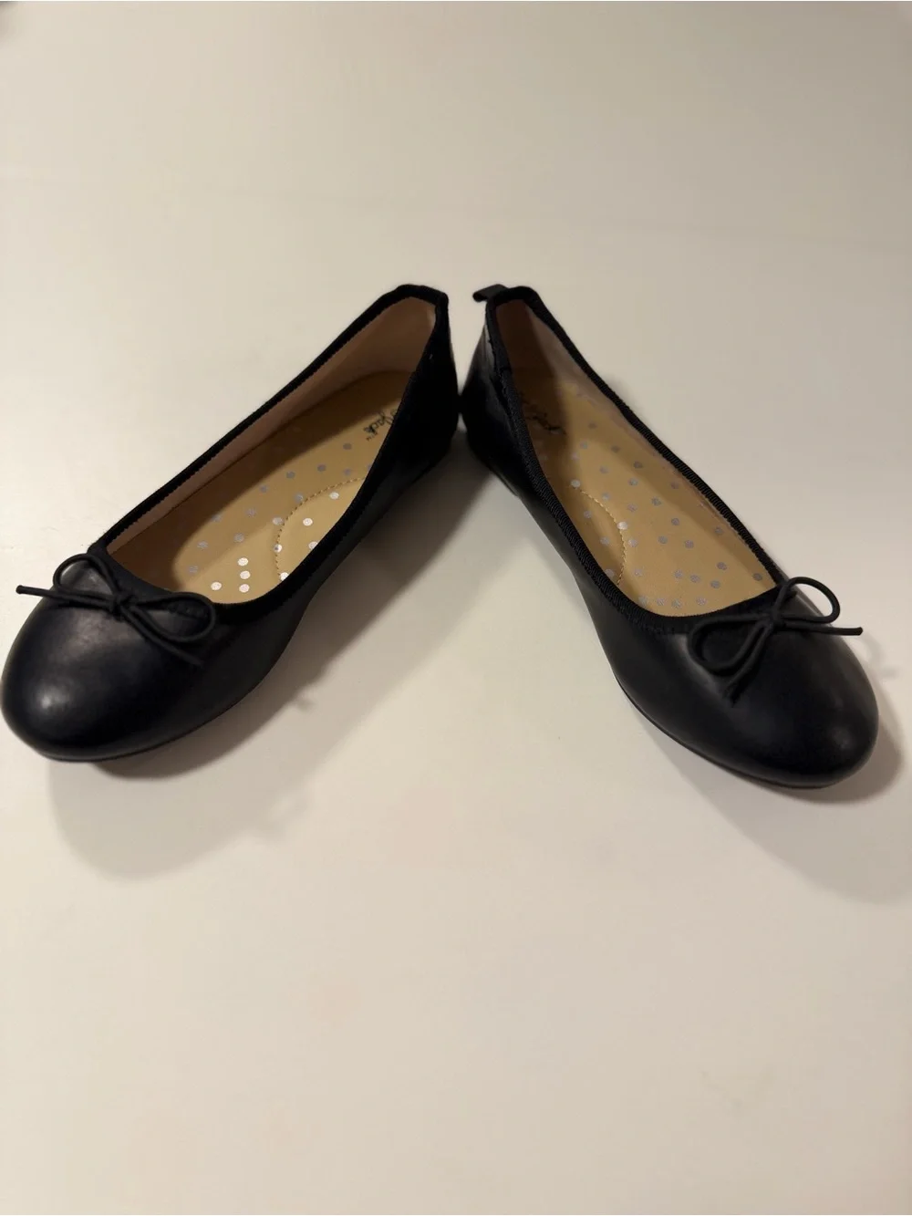 Cat & Jack Black Girls Bow Ballet Flats